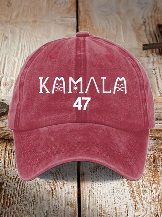 Female kamala general election general washed and distressed hat