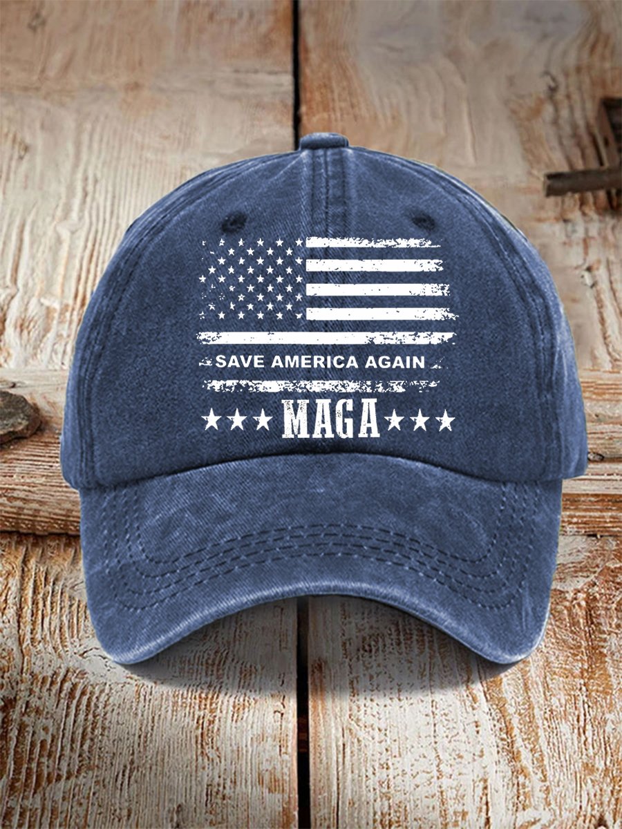 Unisex MAGA Save America Again American Flag Vote Hat