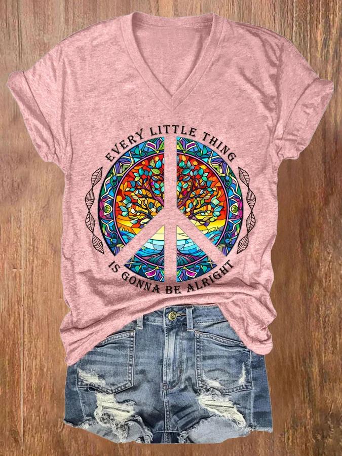 Every Little Thing Is Gonna Be Alright Art Print Casual T-shirt