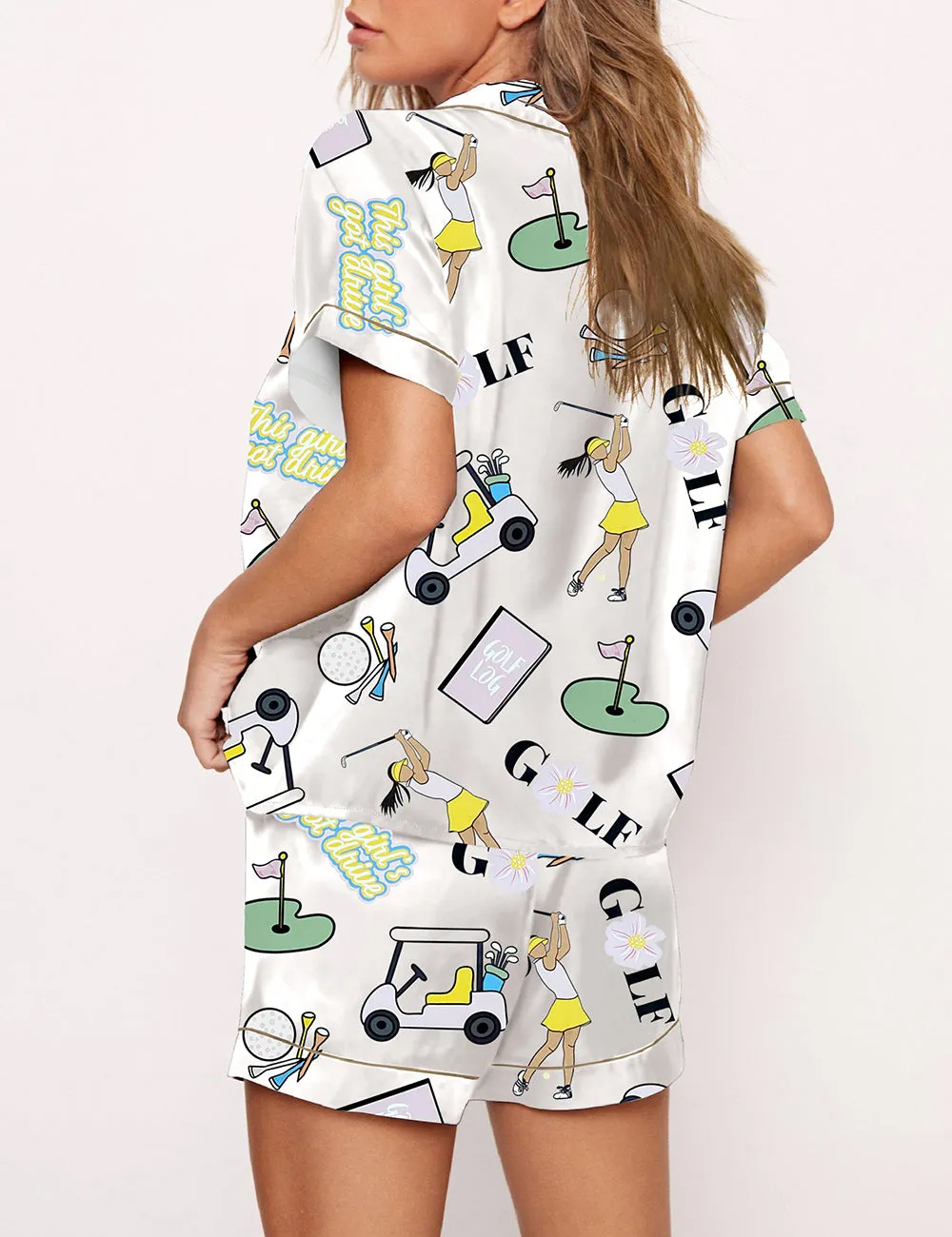 Women's Golf Print Pajama Set
