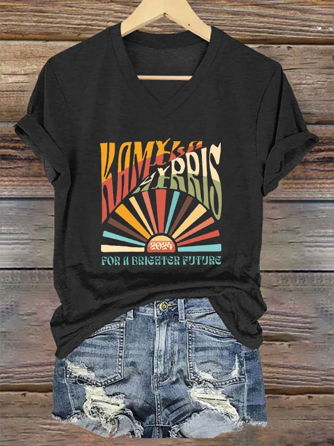 Women's For A Brighter Future Rainbow Print T-shirt