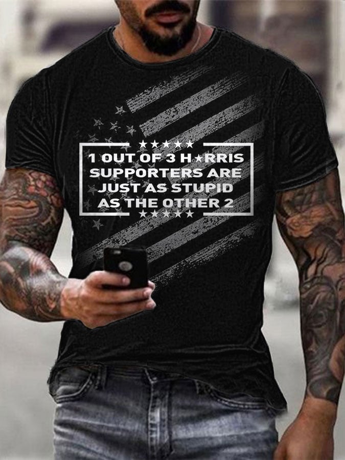Men's 1 Out Of 3 KH Supporters Are Just As Stupid As The Other 2 Print T-Shirt