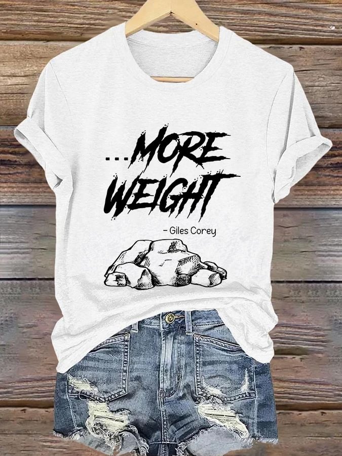 Retro Halloween Giles Corey More Weight Print T-Shirt