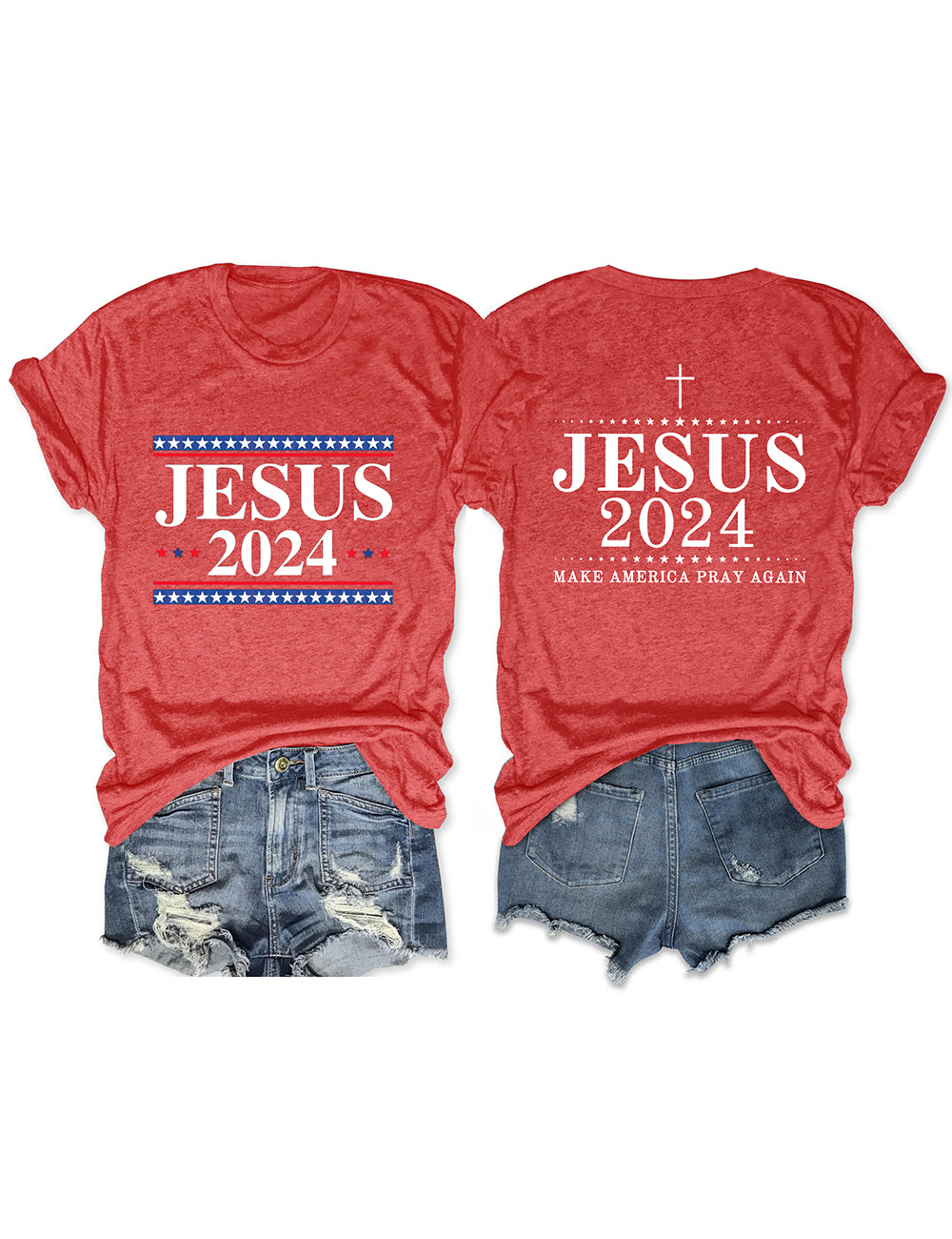 Women's Jesus 2024 Print T-Shirt