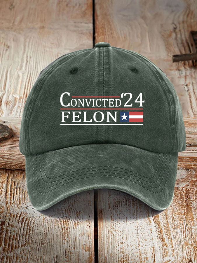 Convicted Felon Print Unisex Cap