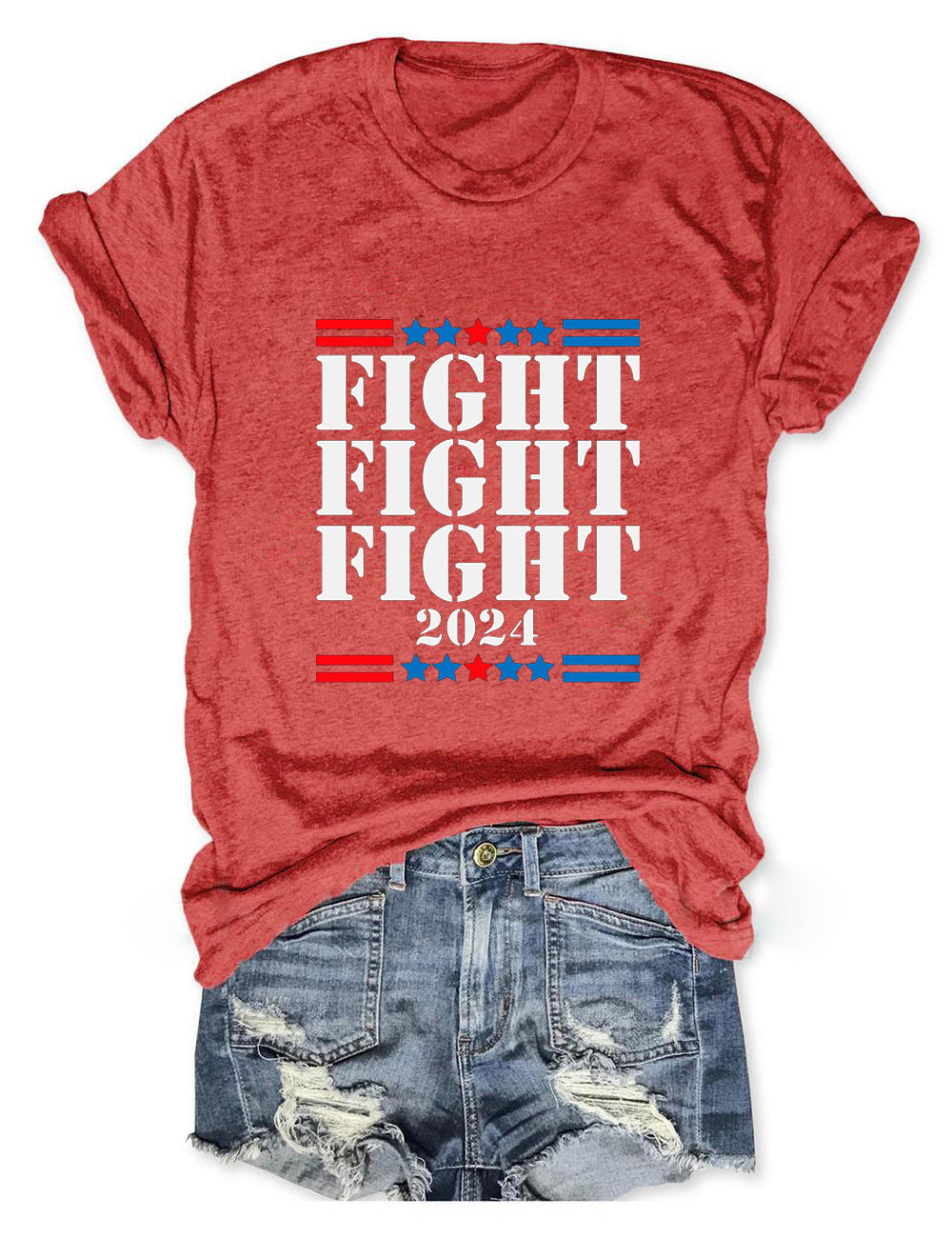 Fight Red Graphic Tee