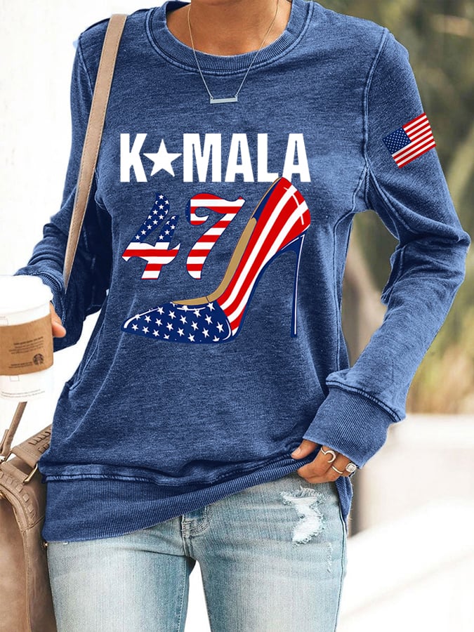 Women's 47 Madam President American Flag Sweatshirt