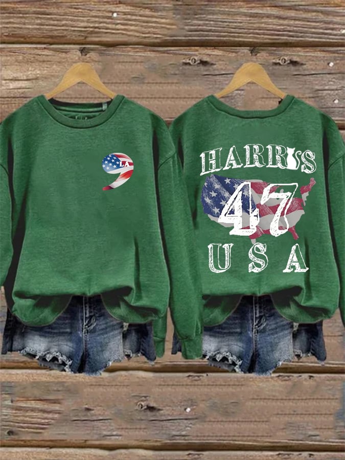 Women's 2024  USA  Print Sweatshirt