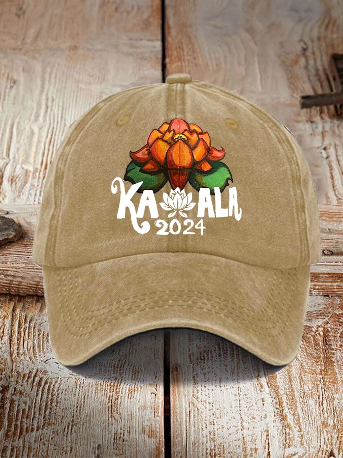 Lotus For Potus2024 Printed Casual Unisex Hat