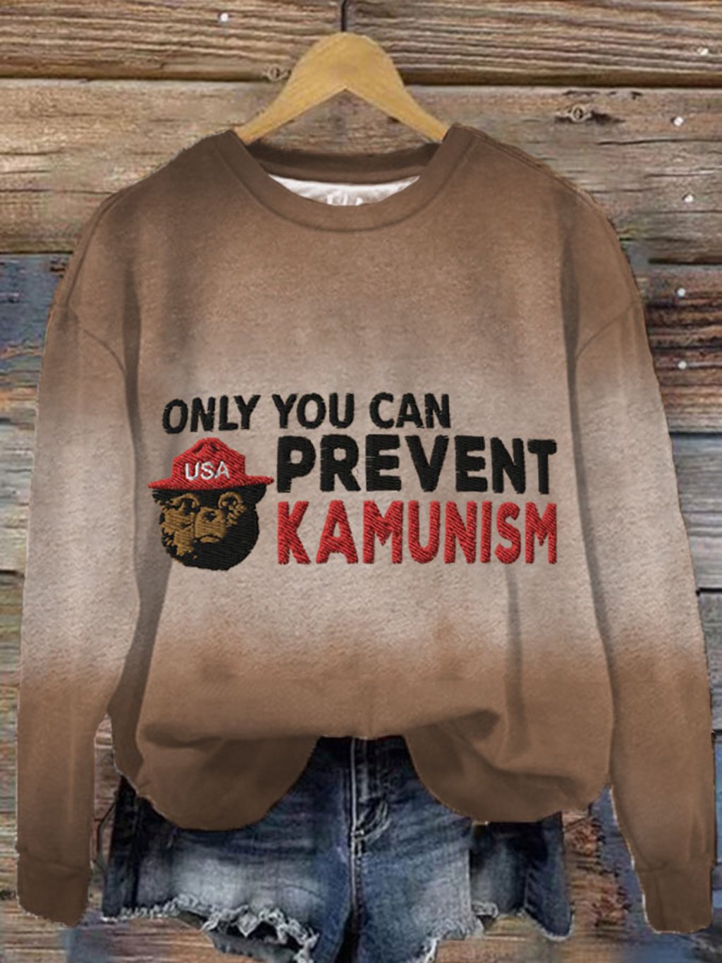 Women's Only You Can Prevent Kamunism Printed Sweatshirt