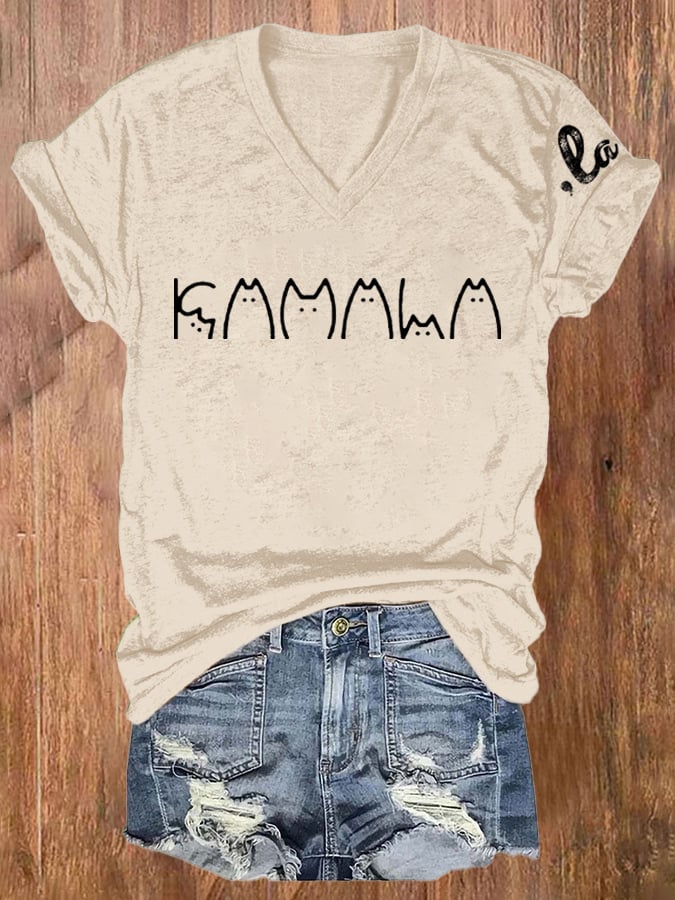 Women's La  kamala Printed Short-Sleeved T-Shirt