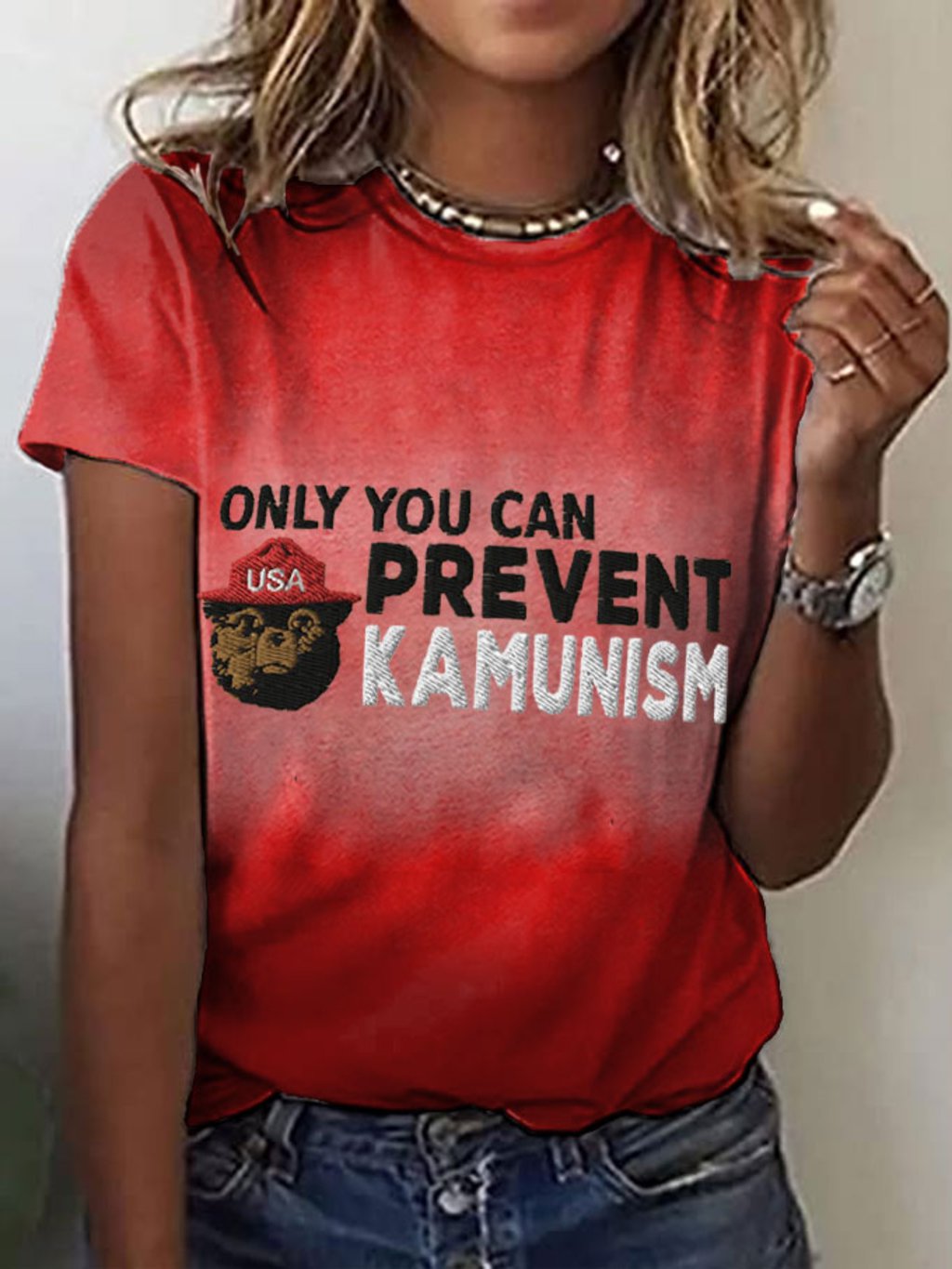 Women's Only You Can Prevent Kamunism Print T-Shirt