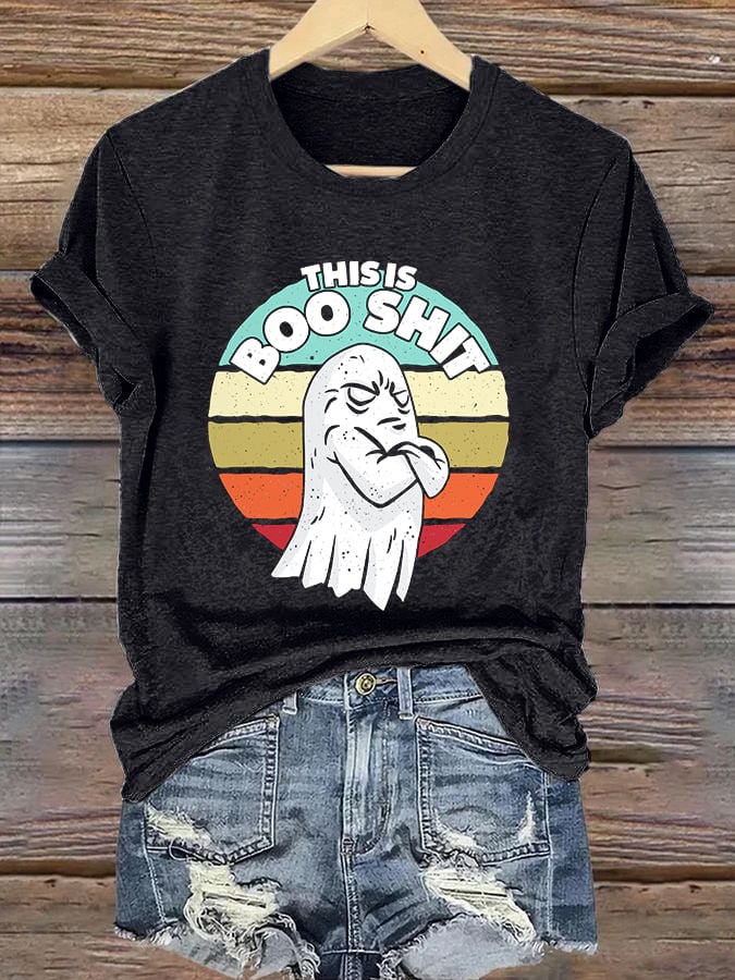 Women's Halloween Printed Casual T-Shirt