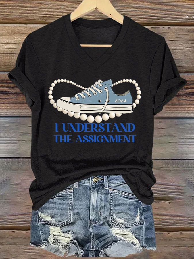 Women's I Understood The Assignment Print T-shirt