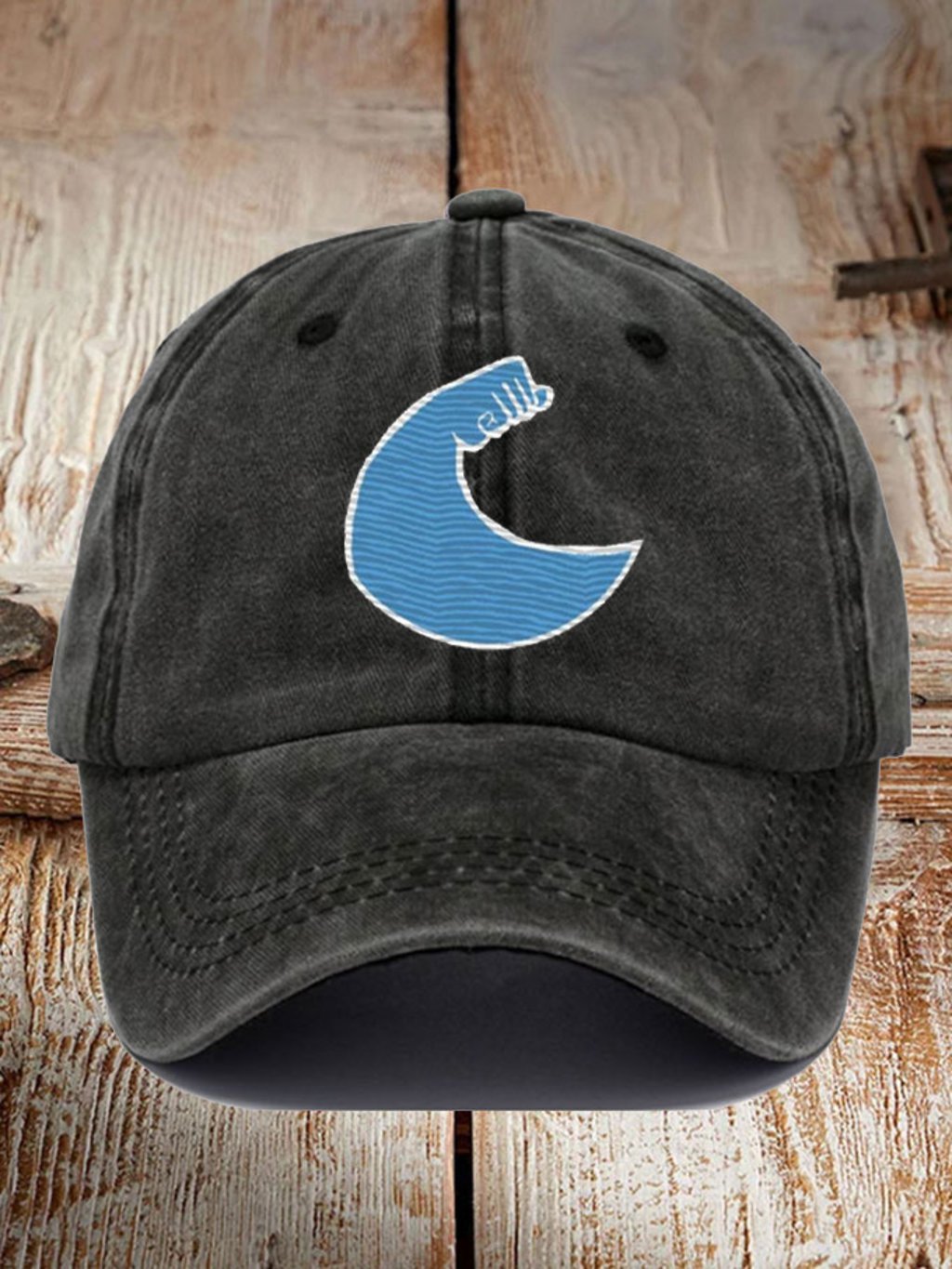 Unisex Blue Wave Strength Printed Hat