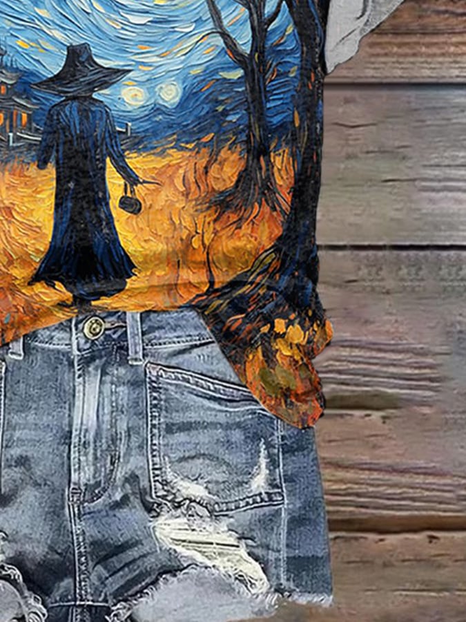 Women's Witch Print Shirt