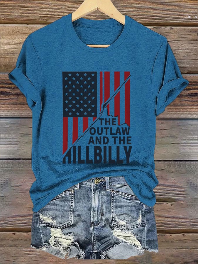 Women's "The Outlaw and The Hillbilly" Print T-Shirt
