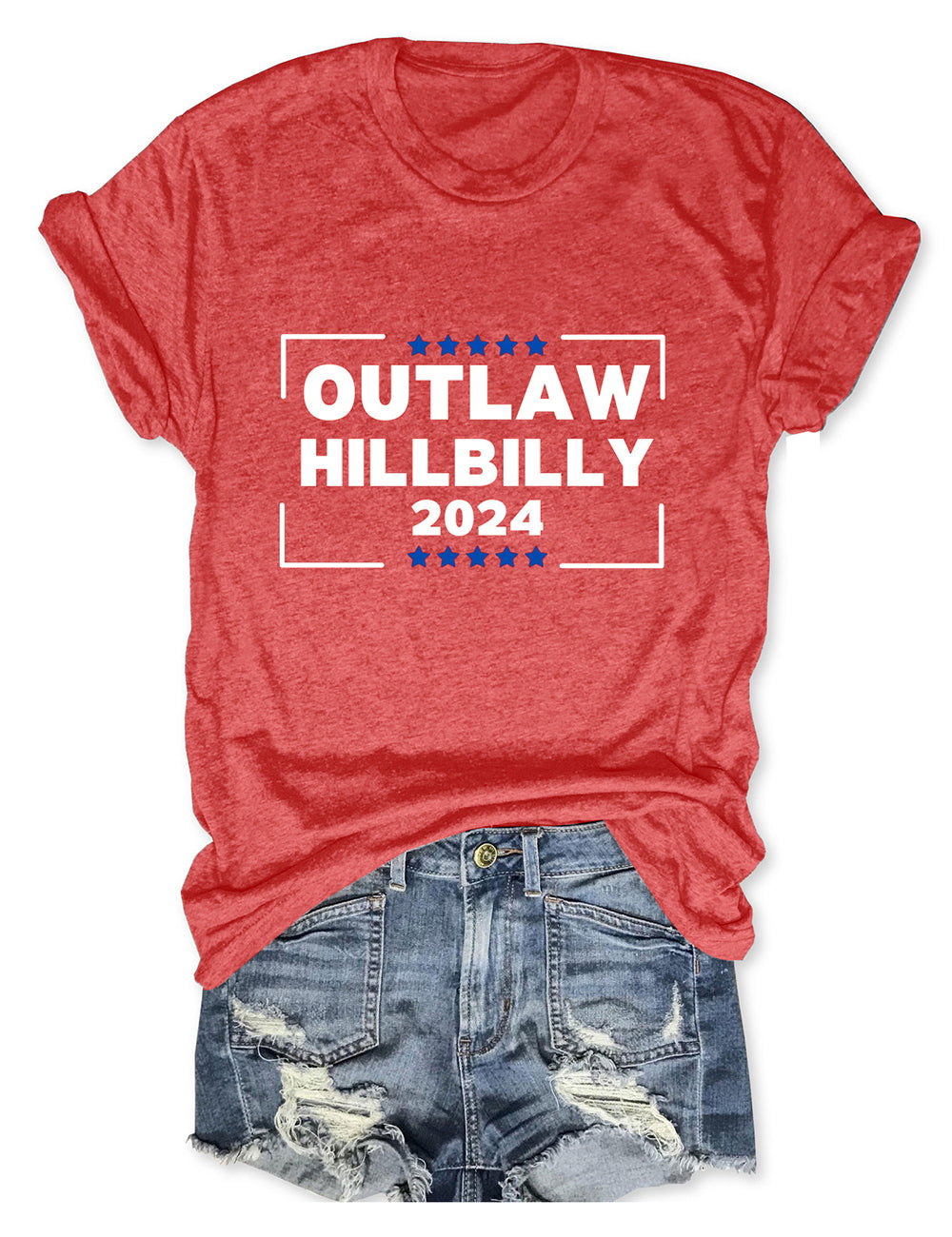 Women's Outlaw Hillbilly 2024 Print T-Shirt