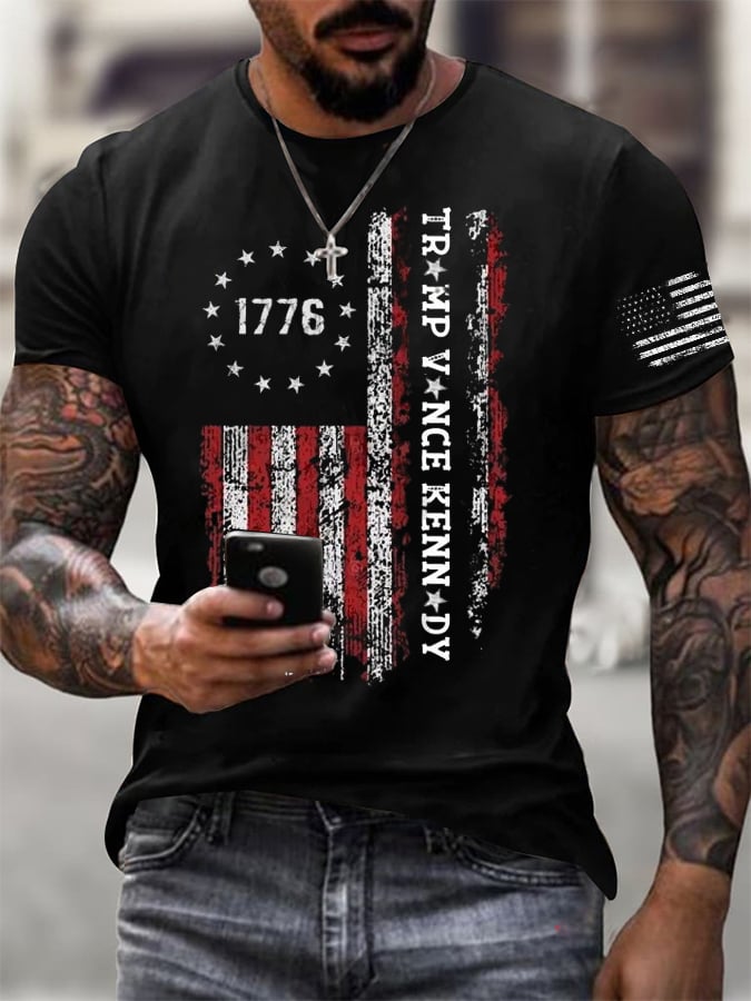 Men's 45-47 printed casual T-shirt