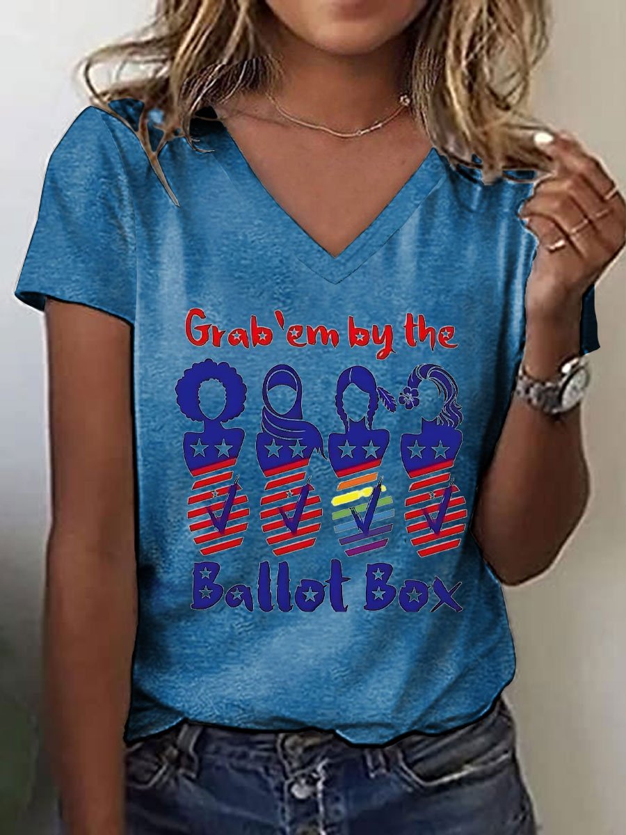 Women's Grab'em By The Ballot Box Print T-Shirt