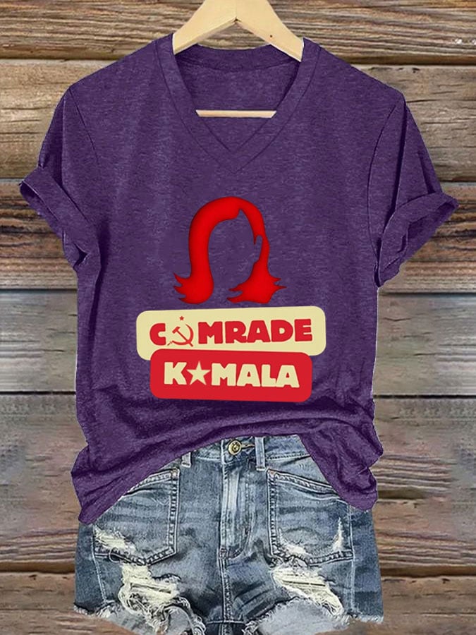 Women's Comrade Kmala Print Casual T-Shirt