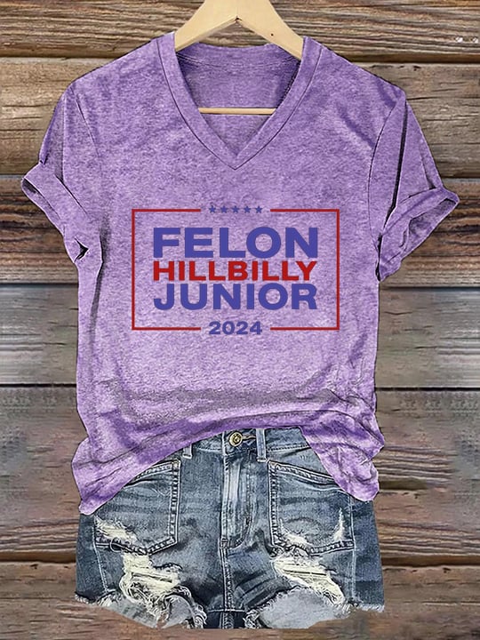 Women's Felon Hillbilly Junior Print T-Shirt