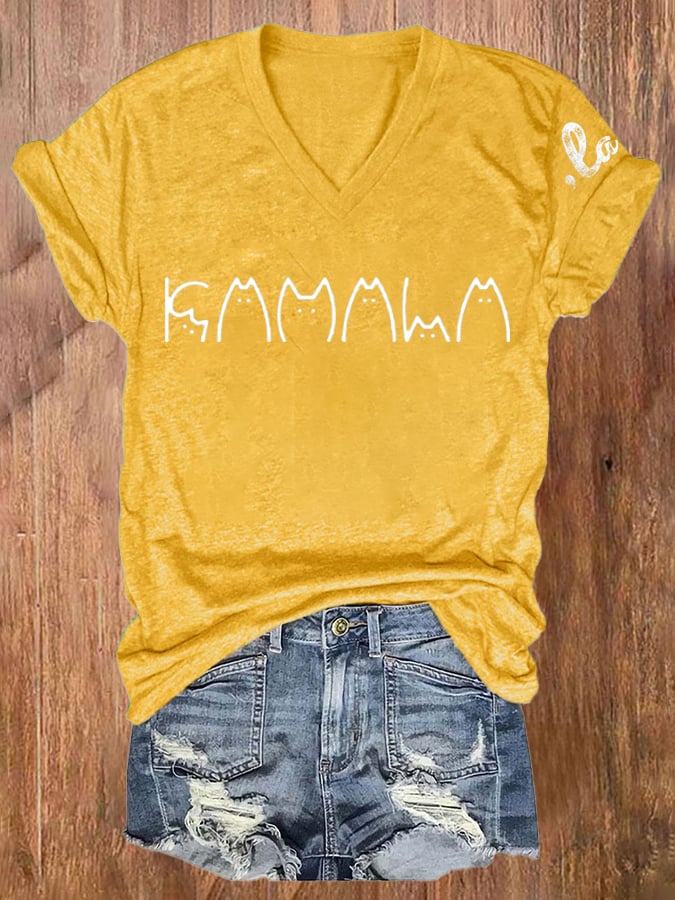 Women's La  kamala Printed Short-Sleeved T-Shirt