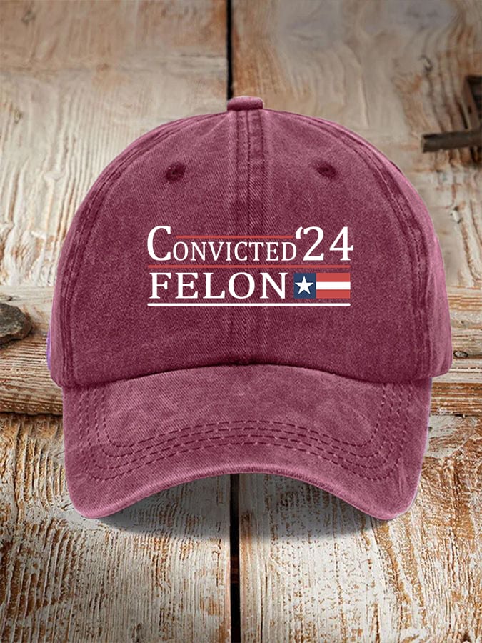 Convicted Felon Print Unisex Cap