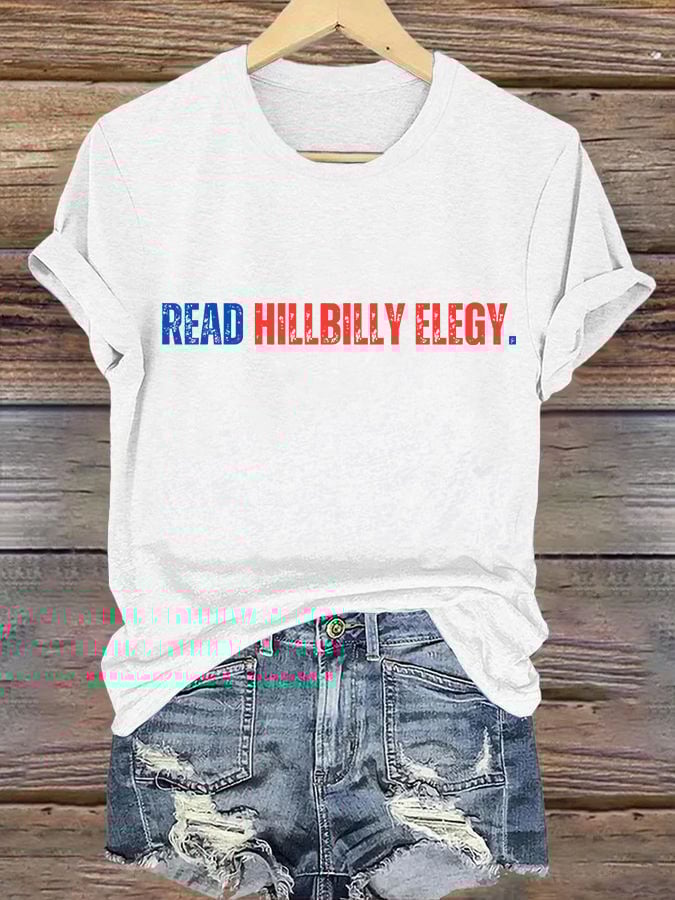 Retro Read Hillbilly Elegy Print T-Shirt