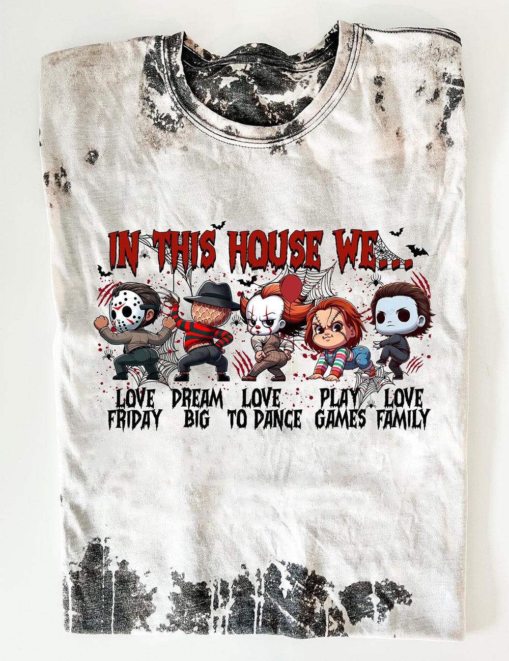 Women's In This House We Horror Halloween Print T-Shirt