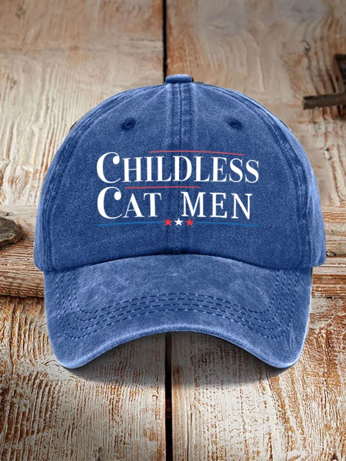 Unisex Childless Cat Men Printed Hat