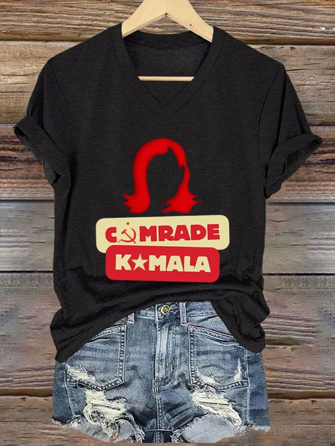 Women's Comrade Kmala Print Casual T-Shirt