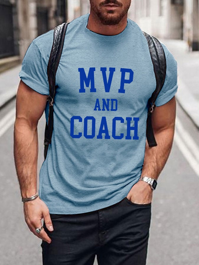 Men's MVP AND COACH printed T-shirt