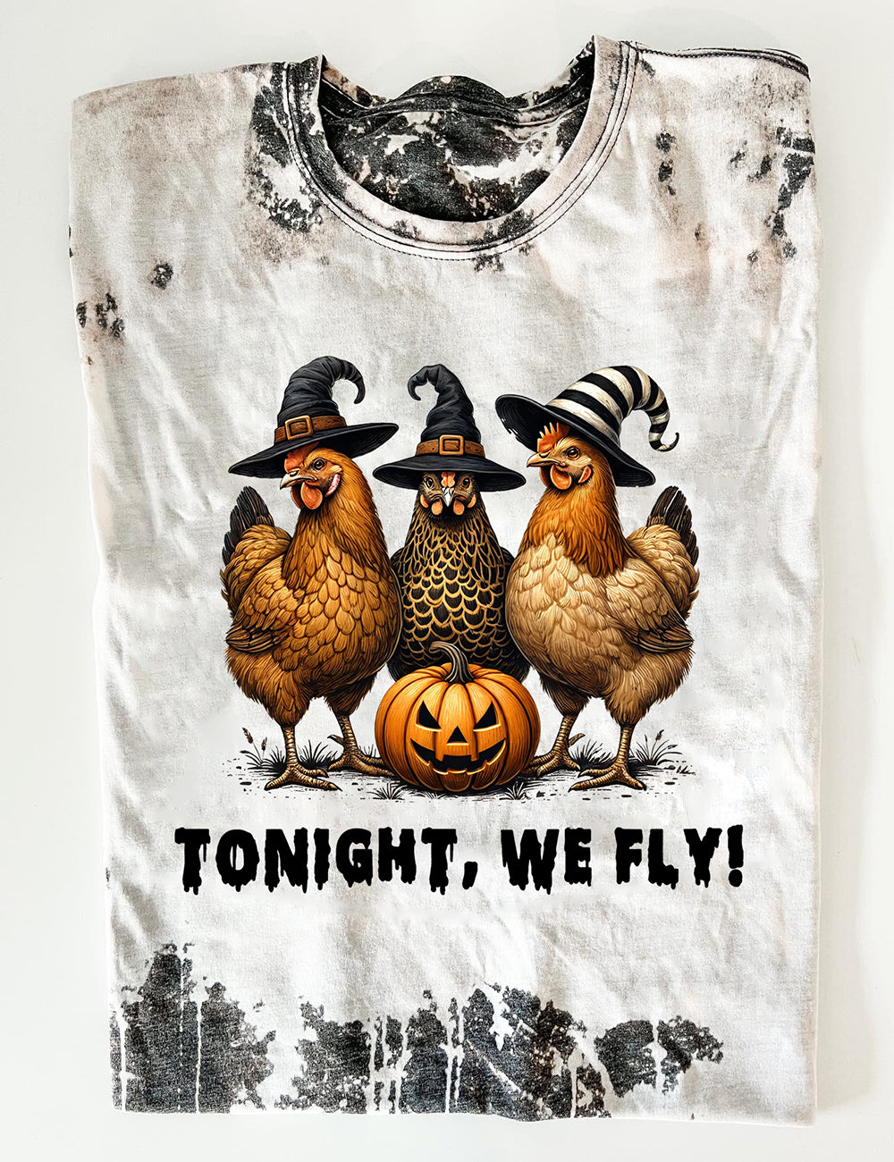 Women's Chicken Witches Print T-Shirt
