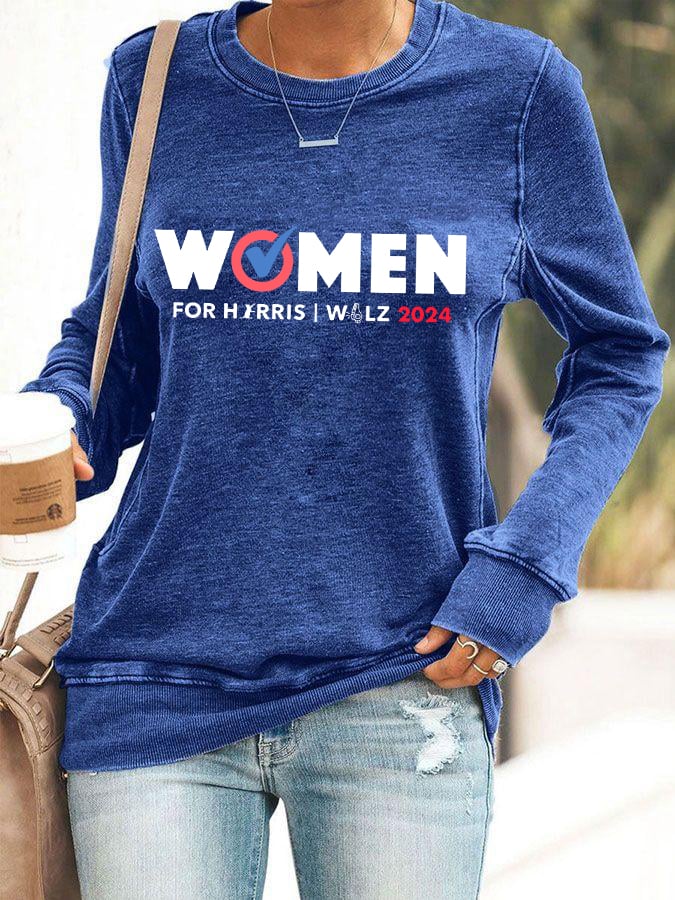 Women's woman for 2024 printed sweatshirt
