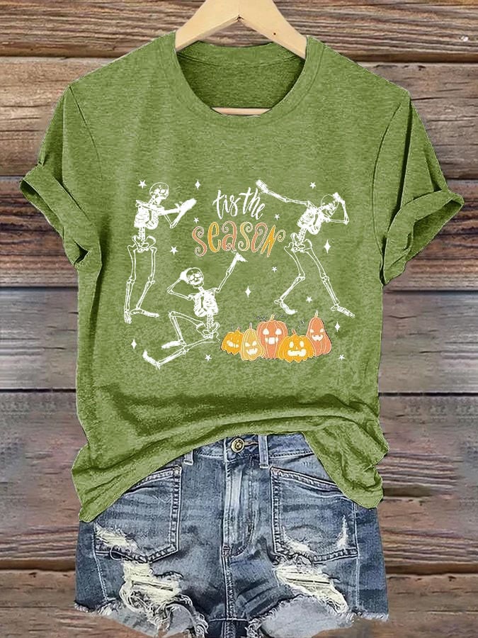 Women's Halloween Printed Casual T-Shirt