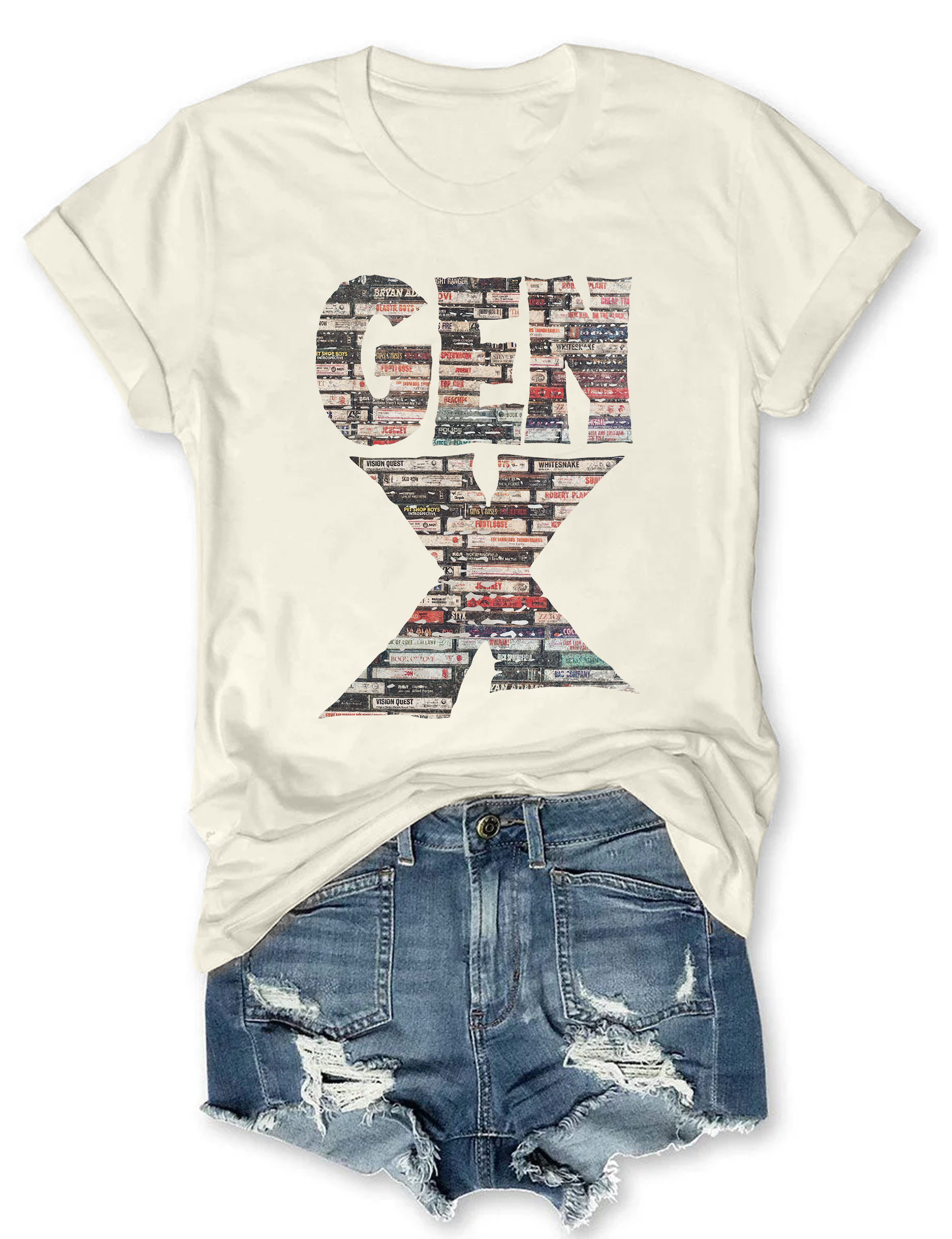 Gen X 80’s Rock Cassettes T-Shirt