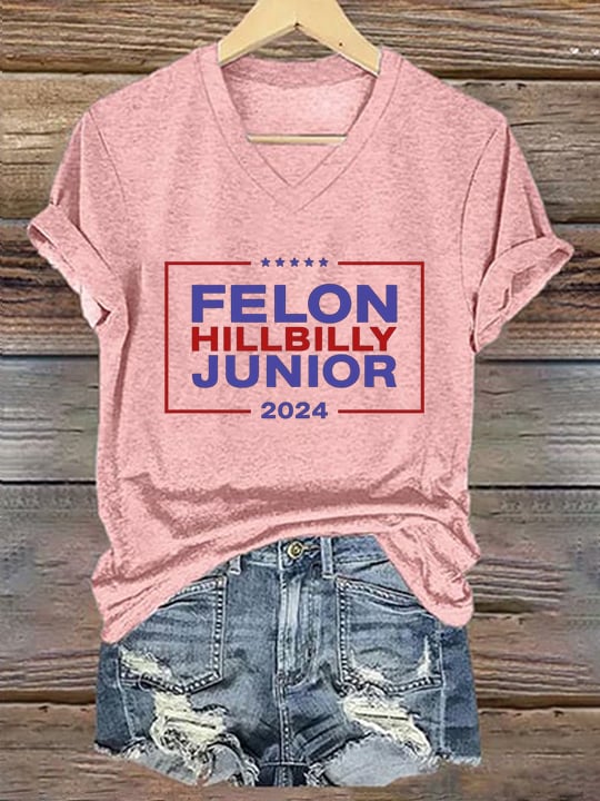 Women's Felon Hillbilly Junior Print T-Shirt