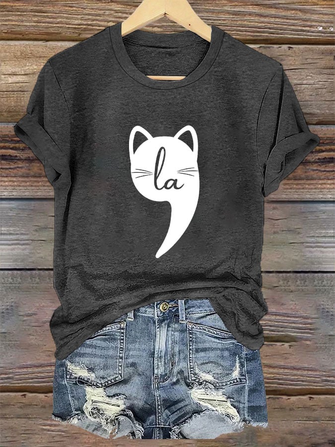 Women's Childless Cat Lady La Printed T-Shirt