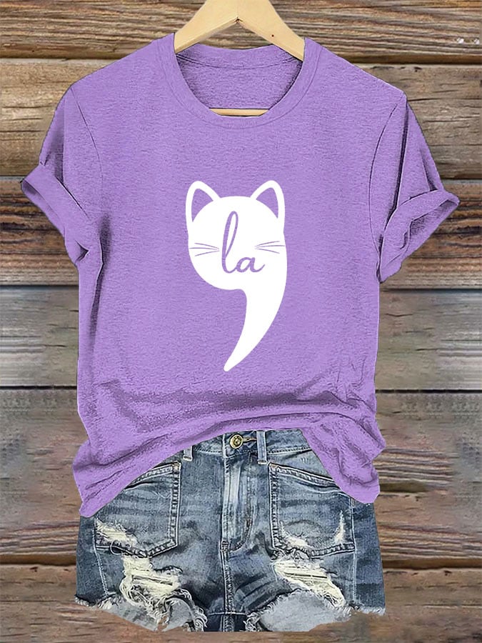 Women's Childless Cat Lady La Printed T-Shirt
