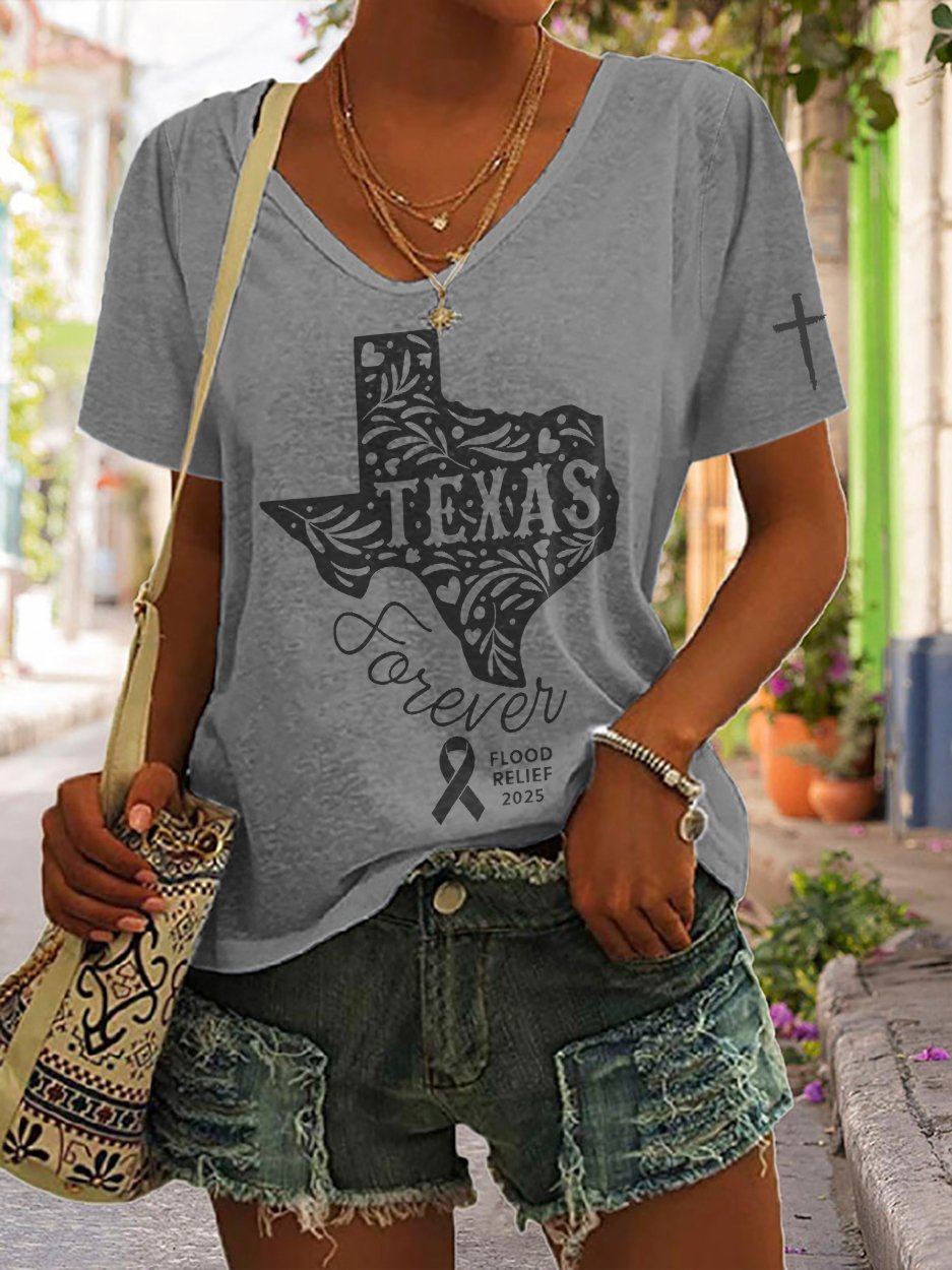 Women's Texas Forever Flood Relief 2025 Print T-Shirt