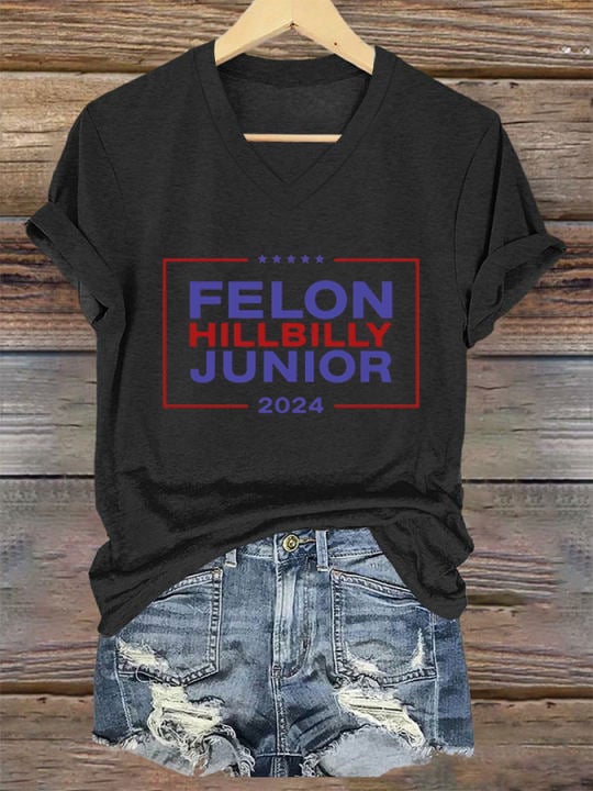 Women's Felon Hillbilly Junior Print T-Shirt