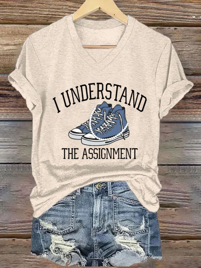 Women's La I Understand The Assignment Printed Short-Sleeved T-Shirt