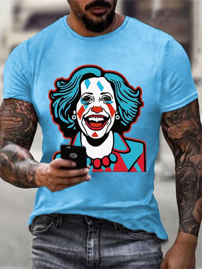 Men's Clown Printed Casual T-Shirt