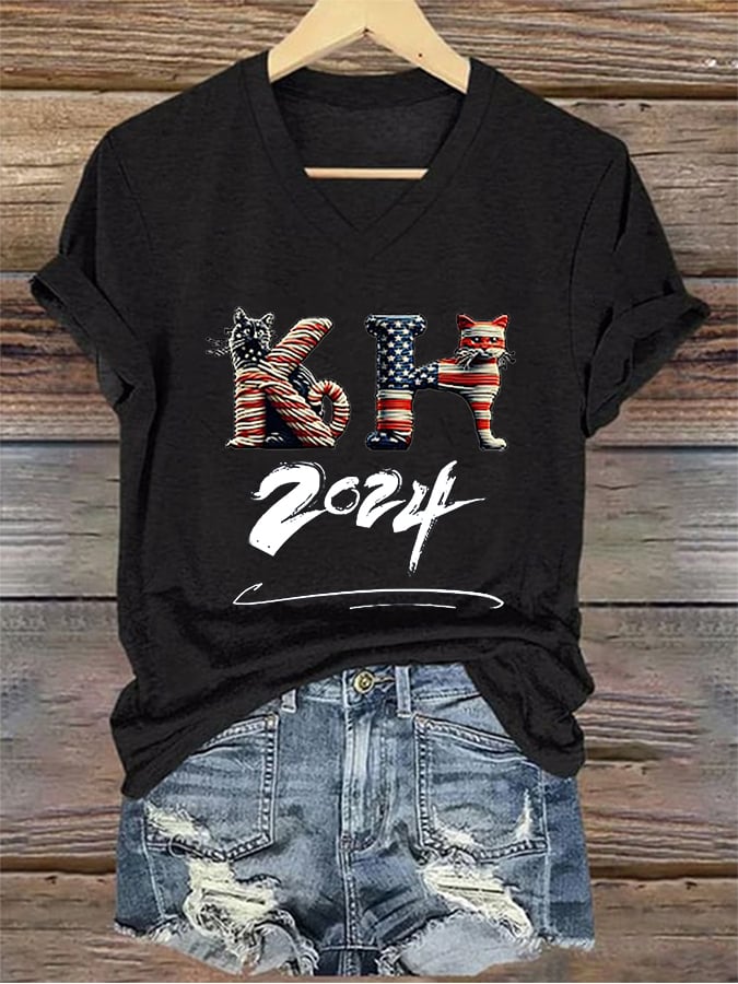 Women's K.H.  Flag Cat 2024 Print T-Shirt