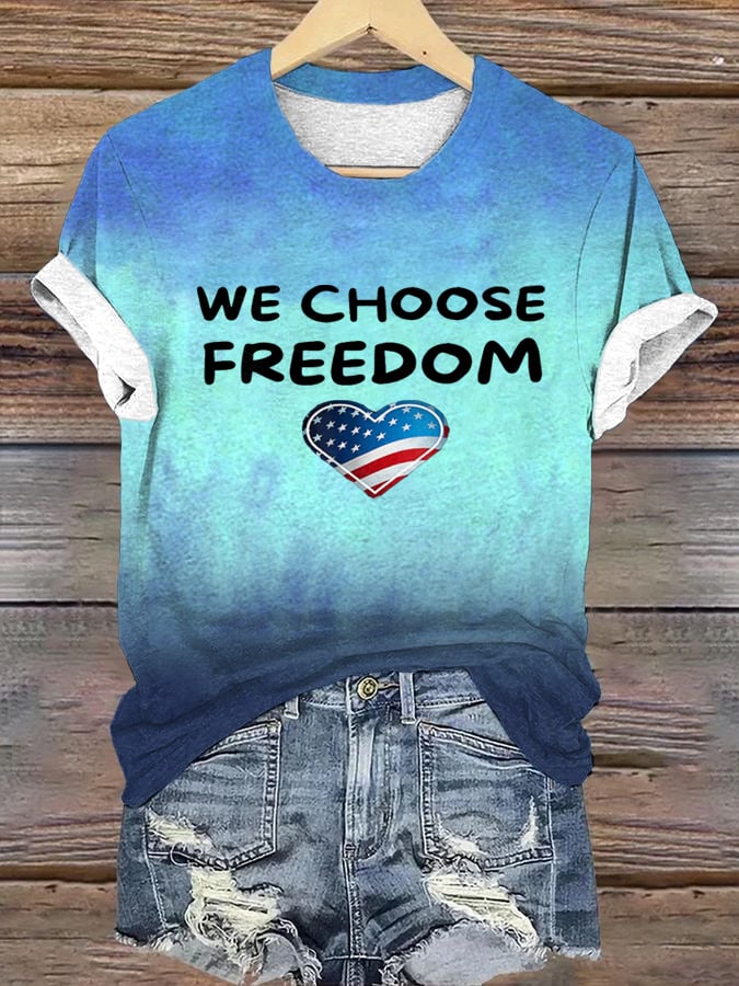 Women's We Choose Freedom Print Shirt