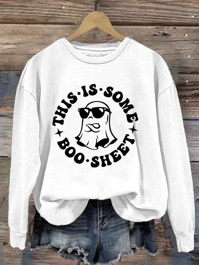 Women's This Is Some Boo Sheet Print Sweatshirt