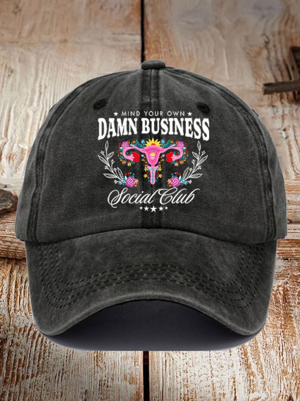 Unisex Mind Your Own Damn Business Social Club Feminist Printed Hat