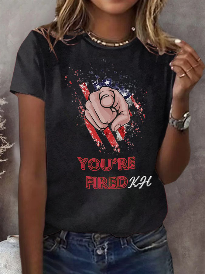Women'S You're Fired! Printed T-Shirt