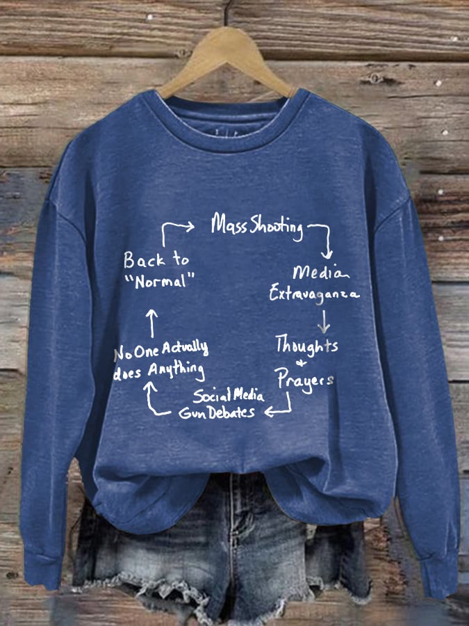 Retro Cycle Continues Print Sweatshirt